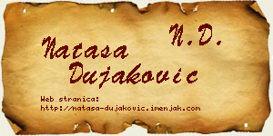 Nataša Dujaković vizit kartica